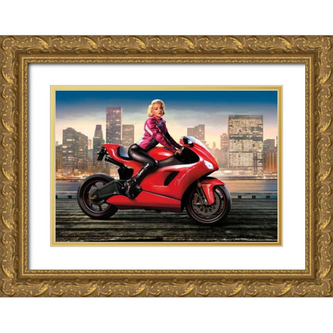 Marilyns Ride Gold Ornate Wood Framed Art Print with Double Matting by Brando, JJ