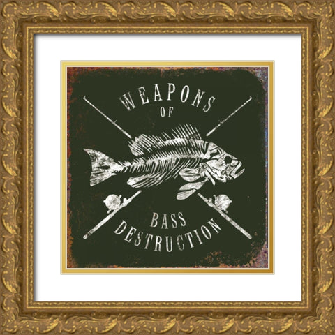 Weapons Of Bass Gold Ornate Wood Framed Art Print with Double Matting by Brando, JJ