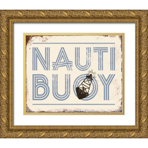Nautibuoy Gold Ornate Wood Framed Art Print with Double Matting by Brando, JJ