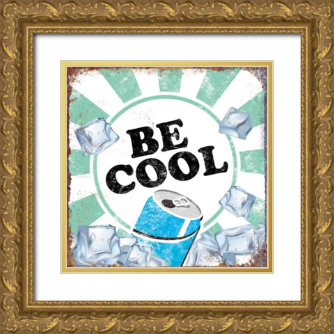 Be Cool Gold Ornate Wood Framed Art Print with Double Matting by Brando, JJ
