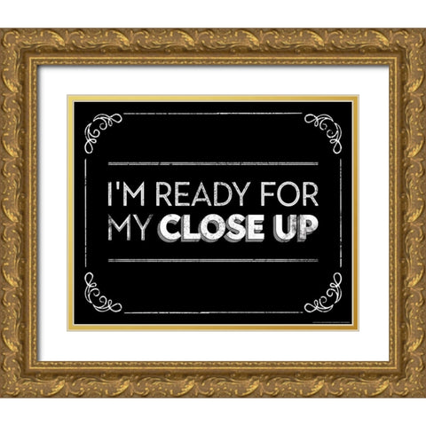 Close Up Gold Ornate Wood Framed Art Print with Double Matting by Brando, JJ