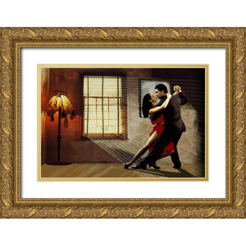 Tango Gold Ornate Wood Framed Art Print with Double Matting by Ketterl, Jim