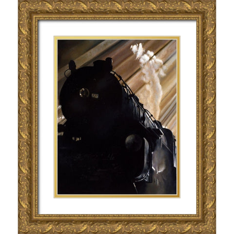 Power  Gold Ornate Wood Framed Art Print with Double Matting by Gipe, L.