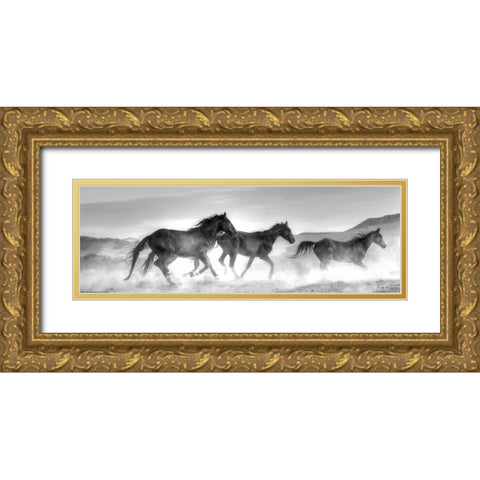 Rolling By Gold Ornate Wood Framed Art Print with Double Matting by Linden, Sally