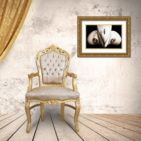 MarilynS Reflection Gold Ornate Wood Framed Art Print with Double Matting by Linden, Sally