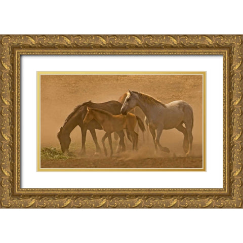 Daybreak Gold Ornate Wood Framed Art Print with Double Matting by Linden, Sally