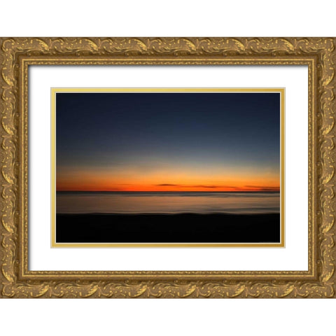 Ocean 7 Gold Ornate Wood Framed Art Print with Double Matting by Linden, Sally