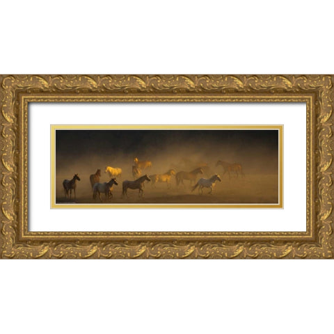 Way To Go Gold Ornate Wood Framed Art Print with Double Matting by Linden, Sally