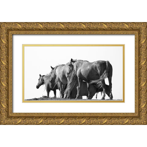 Move On Gold Ornate Wood Framed Art Print with Double Matting by Linden, Sally