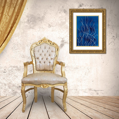 Blue Dream Gold Ornate Wood Framed Art Print with Double Matting by Van, Laura
