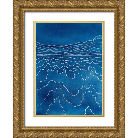The Path Gold Ornate Wood Framed Art Print with Double Matting by Van, Laura