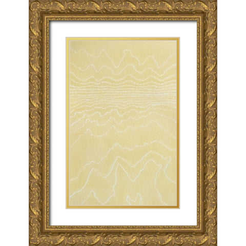 Plains Of Sand Gold Ornate Wood Framed Art Print with Double Matting by Van, Laura