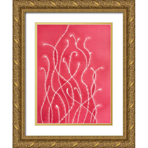 Reaching Gold Ornate Wood Framed Art Print with Double Matting by Van, Laura