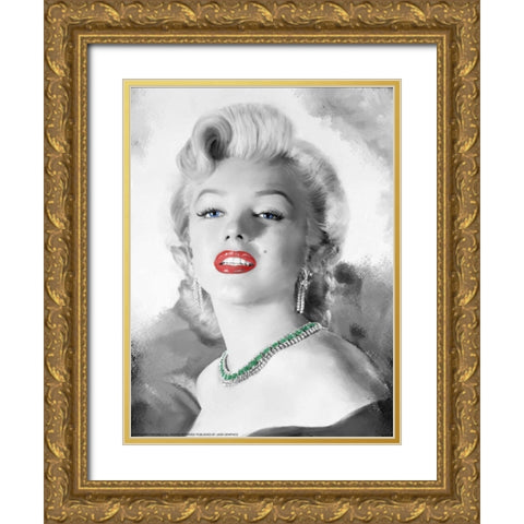 Girls Best Friend Gold Ornate Wood Framed Art Print with Double Matting by Michaels, Jerry