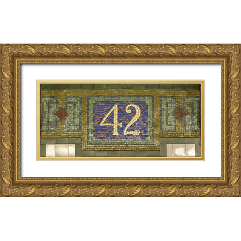 42 ST Gold Ornate Wood Framed Art Print with Double Matting by MTA