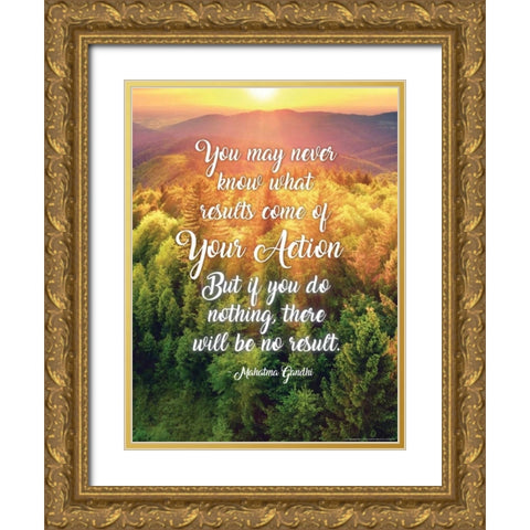 Quote 5 Gold Ornate Wood Framed Art Print with Double Matting by Nobleworks, Inc.