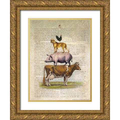 Farm Stand A1 Gold Ornate Wood Framed Art Print with Double Matting by Nobleworks, Inc.