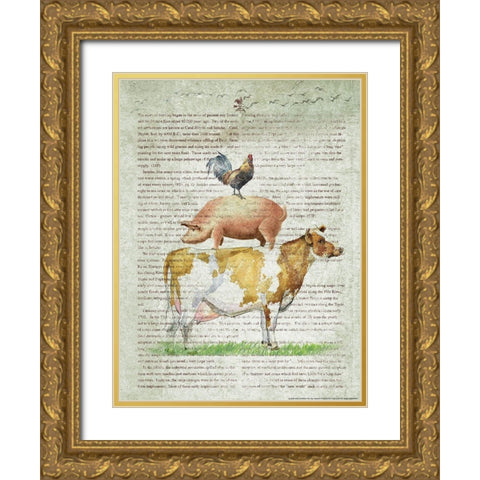 Farm Stand B1 Gold Ornate Wood Framed Art Print with Double Matting by Nobleworks, Inc.