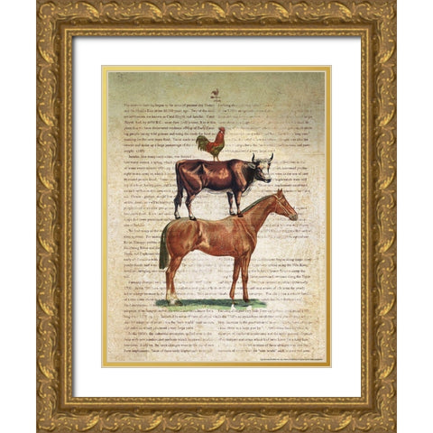Farm Stand C1 Gold Ornate Wood Framed Art Print with Double Matting by Nobleworks, Inc.