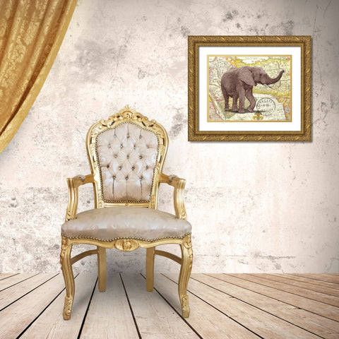 Trunk 1 Gold Ornate Wood Framed Art Print with Double Matting by Nobleworks, Inc.