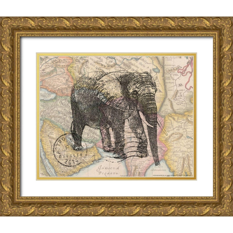 Trunk 4 Gold Ornate Wood Framed Art Print with Double Matting by Nobleworks, Inc.