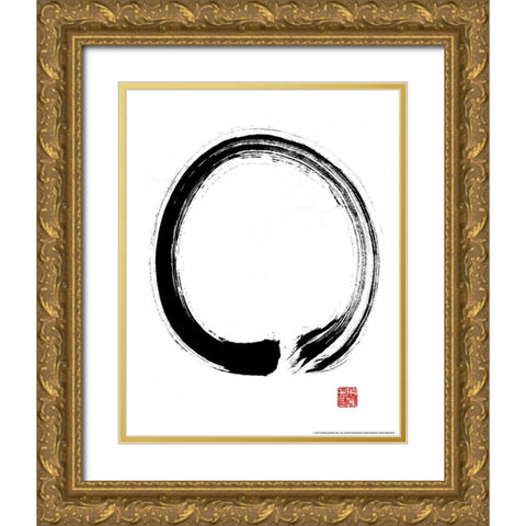Zen 1 Gold Ornate Wood Framed Art Print with Double Matting by Nobleworks, Inc.