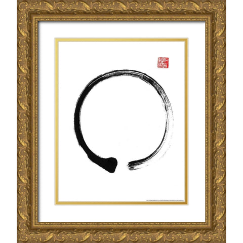 Zen 2 Gold Ornate Wood Framed Art Print with Double Matting by Nobleworks, Inc.