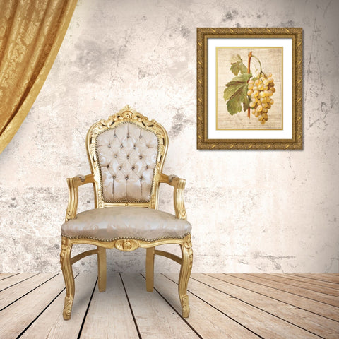 Grapevine 1 Gold Ornate Wood Framed Art Print with Double Matting by Nobleworks, Inc.