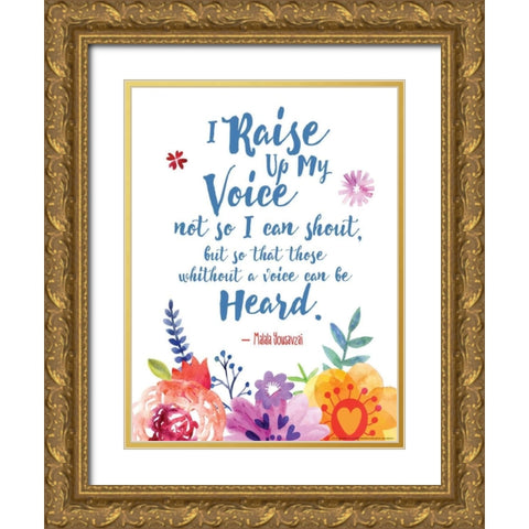 Inspired 2 Gold Ornate Wood Framed Art Print with Double Matting by Nobleworks, Inc.