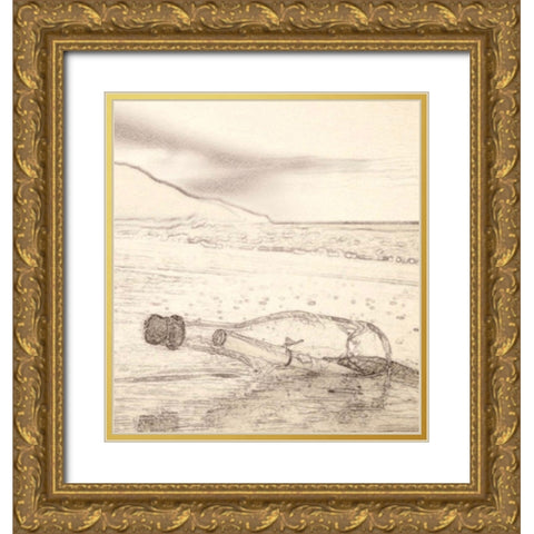 The Message Gold Ornate Wood Framed Art Print with Double Matting by Segal, Alan