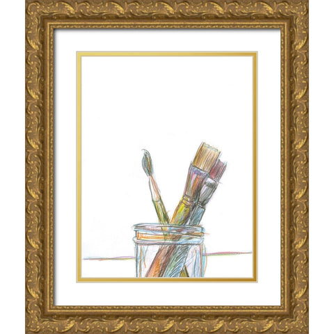 Tools Of The Trade  Gold Ornate Wood Framed Art Print with Double Matting by Segal, Alan