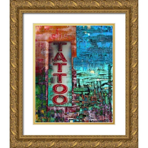 Tatoo Gold Ornate Wood Framed Art Print with Double Matting by Khilnani, Rajiv