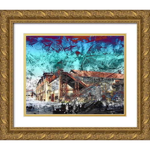 Warehouse Gold Ornate Wood Framed Art Print with Double Matting by Khilnani, Rajiv