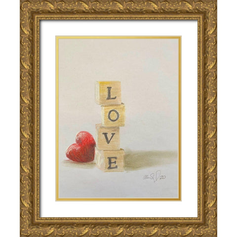 Love  Gold Ornate Wood Framed Art Print with Double Matting by Segal, Alan