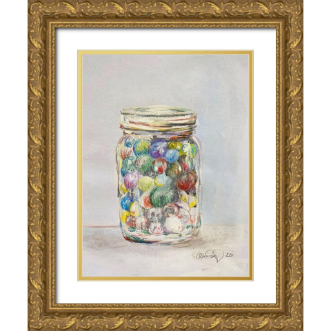 Marble Jar Gold Ornate Wood Framed Art Print with Double Matting by Segal, Alan