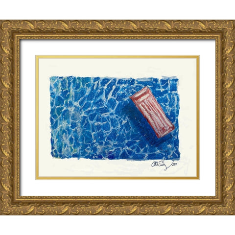 Red Raft Gold Ornate Wood Framed Art Print with Double Matting by Segal, Alan