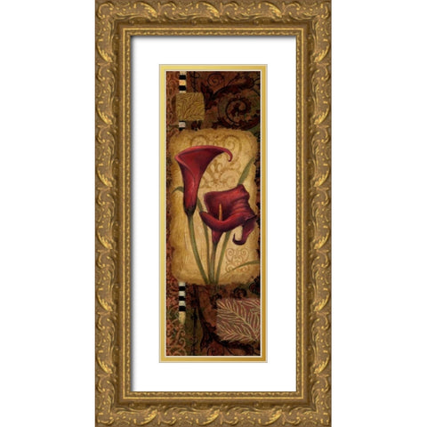 Red Lily One Gold Ornate Wood Framed Art Print with Double Matting by Eisner, Viv
