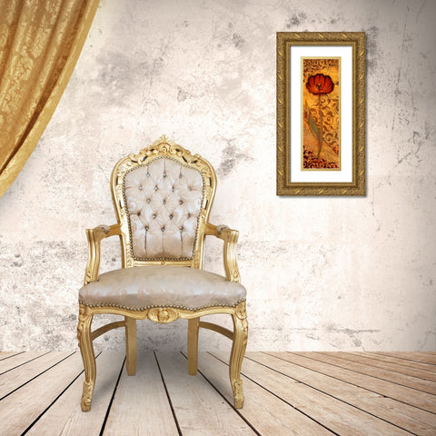 Red Tulip One Gold Ornate Wood Framed Art Print with Double Matting by Eisner, Viv