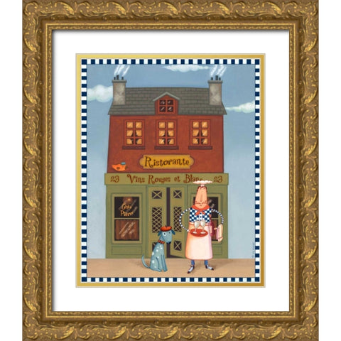 Chef 8 Ristorante Gold Ornate Wood Framed Art Print with Double Matting by Eisner, Viv