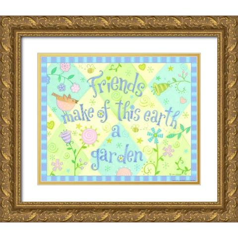 Sayings 1 Friends Gold Ornate Wood Framed Art Print with Double Matting by Eisner, Viv