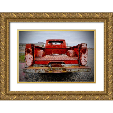 Back End Gold Ornate Wood Framed Art Print with Double Matting by Vizvary, Susan