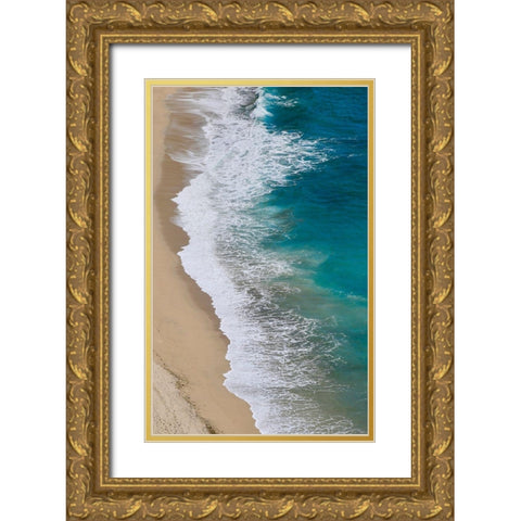 Ocean Ripples Gold Ornate Wood Framed Art Print with Double Matting by Vizvary, Susan