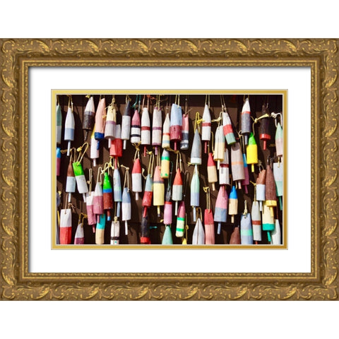 Wall Of Bouys Gold Ornate Wood Framed Art Print with Double Matting by Vizvary, Susan