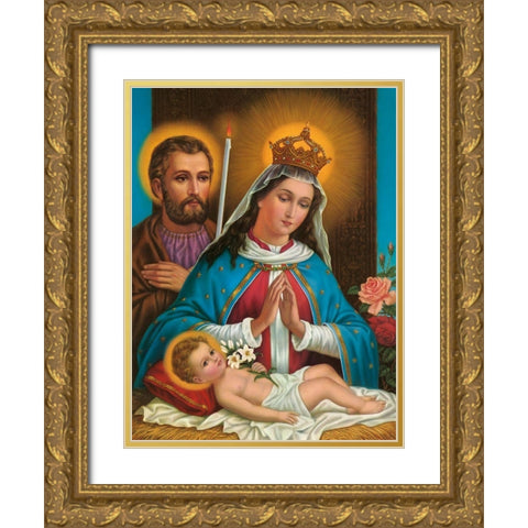 MARIA DIE GNADENREICHE, ALTA GRACIA Gold Ornate Wood Framed Art Print with Double Matting by Anonymous