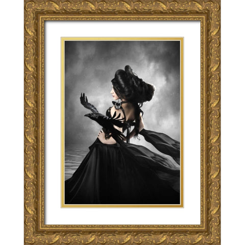 Mahafsoun Gold Ornate Wood Framed Art Print with Double Matting by Babette