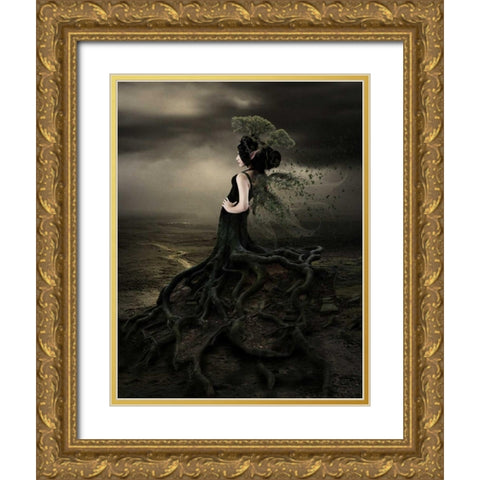 Fairy 29 Gold Ornate Wood Framed Art Print with Double Matting by Babette