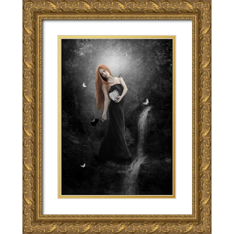 Calliope Gold Ornate Wood Framed Art Print with Double Matting by Babette