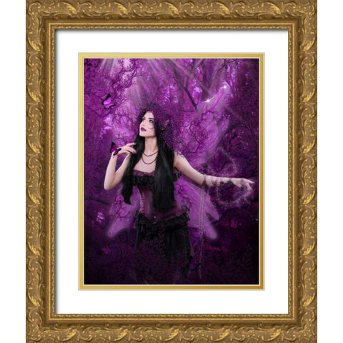 Fairy 32 Gold Ornate Wood Framed Art Print with Double Matting by Babette