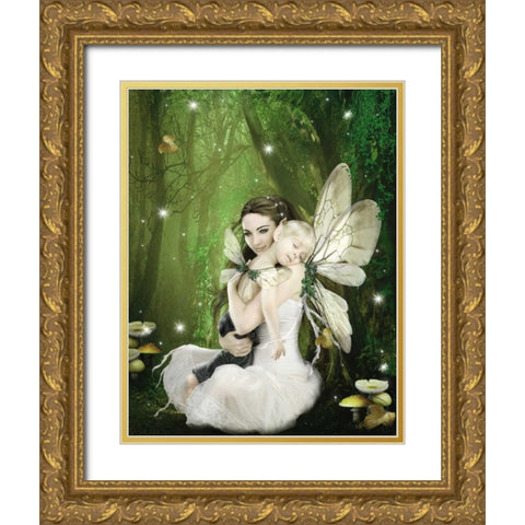 Fairy 49 Gold Ornate Wood Framed Art Print with Double Matting by Babette