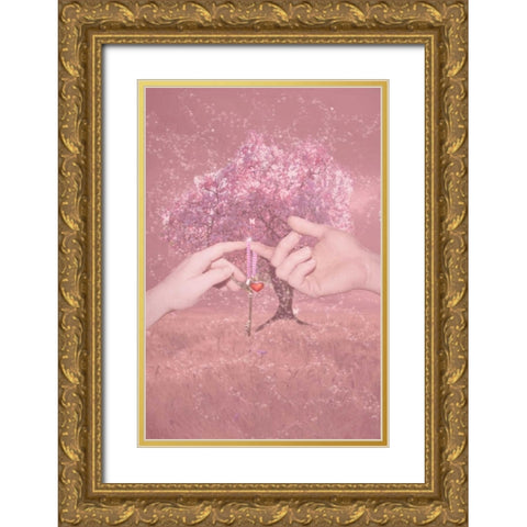 Loving II Gold Ornate Wood Framed Art Print with Double Matting by Babette